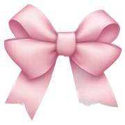 Light pink bow sticker