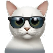 Cat with sunglasses sticker