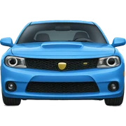 a blue car sticker