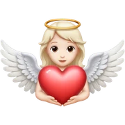 heart with angel wings sticker