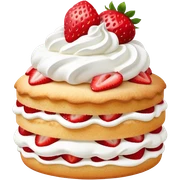 An enchanting and whimsical strawberry shortcake sticker