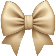 Beige bow sticker