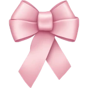 light pink ribbon bow sticker