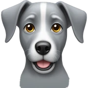 Grey Dog  sticker