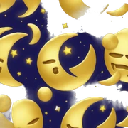 Solid gold moon sticker