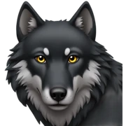 black wolf sticker