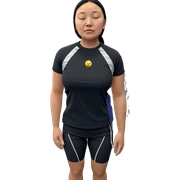 girl in shop with closed eyes sticker
