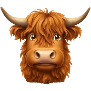 Highland cow sticker