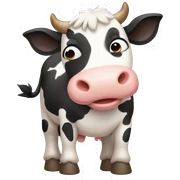cute cow sticker