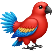 Cuervo azul y rojo sticker