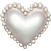 Pearl heart sticker