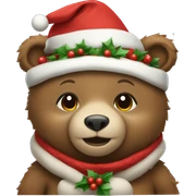 Cute bear with christmas clothes sticker