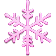 Pink snowflake sticker