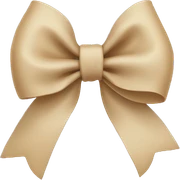 Beige bow sticker