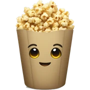 khaki pop corn sticker