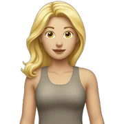 blond hair woman walking sticker