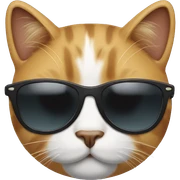 Cat with sunglasses sticker