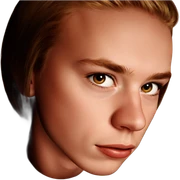 realistic portrait of girl and boy sticker