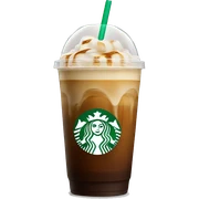 Starbuck ice coffee with ice cubes sticker