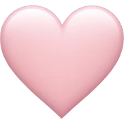 Light pink heart without shadow  sticker