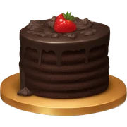 Black chocolate cake sticker