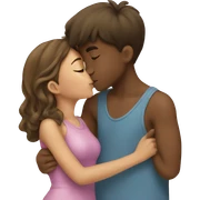 Girl and boy kissing sticker