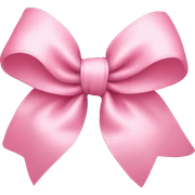 baby pink bow sticker