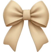 Beige bow sticker