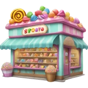 Candy shop sticker