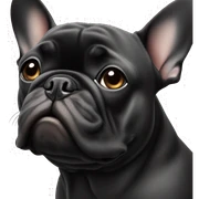 black French bulldog  sticker