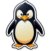 An angry penguin sticker