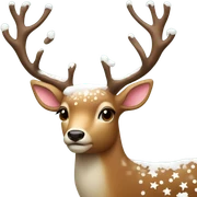 pretty Christmas deer sticker