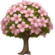  Quercus alba light pink flower tree sticker