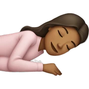 Brunette girl sleeping on a pillow sticker