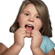 girl with open mouth sticker