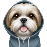 Shih tzu wearing hoodie sticker