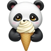 Panda eating ice cream sticker