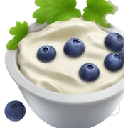 yoghurt bowl with grapes and blueberries sticker