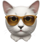 Cat with sunglasses sticker