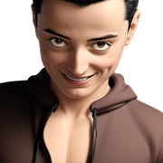 smiling boy with black hair sticker