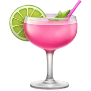 Cute pink cocktail sticker