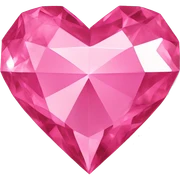 Pink diamond heart sticker