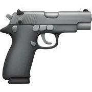 The gun is grey sticker