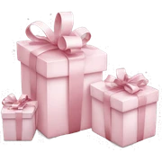 Light pink Christmas gifts under a white Christmas tree  sticker