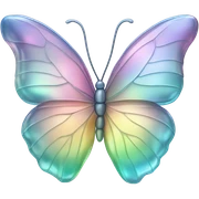 Pastel iridescent glass crystal butterfly sticker