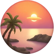 sunset sticker