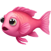 Pink fish sticker