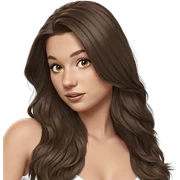 portrait of a girl with brown hair sticker