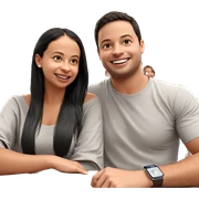 smiling friends indoors together sticker