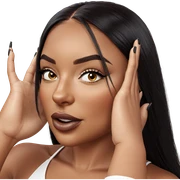 portrait of a dark-skinned girl sticker